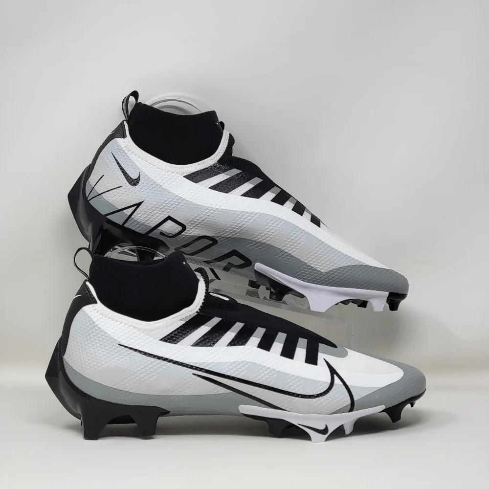 Nike Vapor Edge Pro 360 White Black Pure Platinum Football Cleats Men Size 13